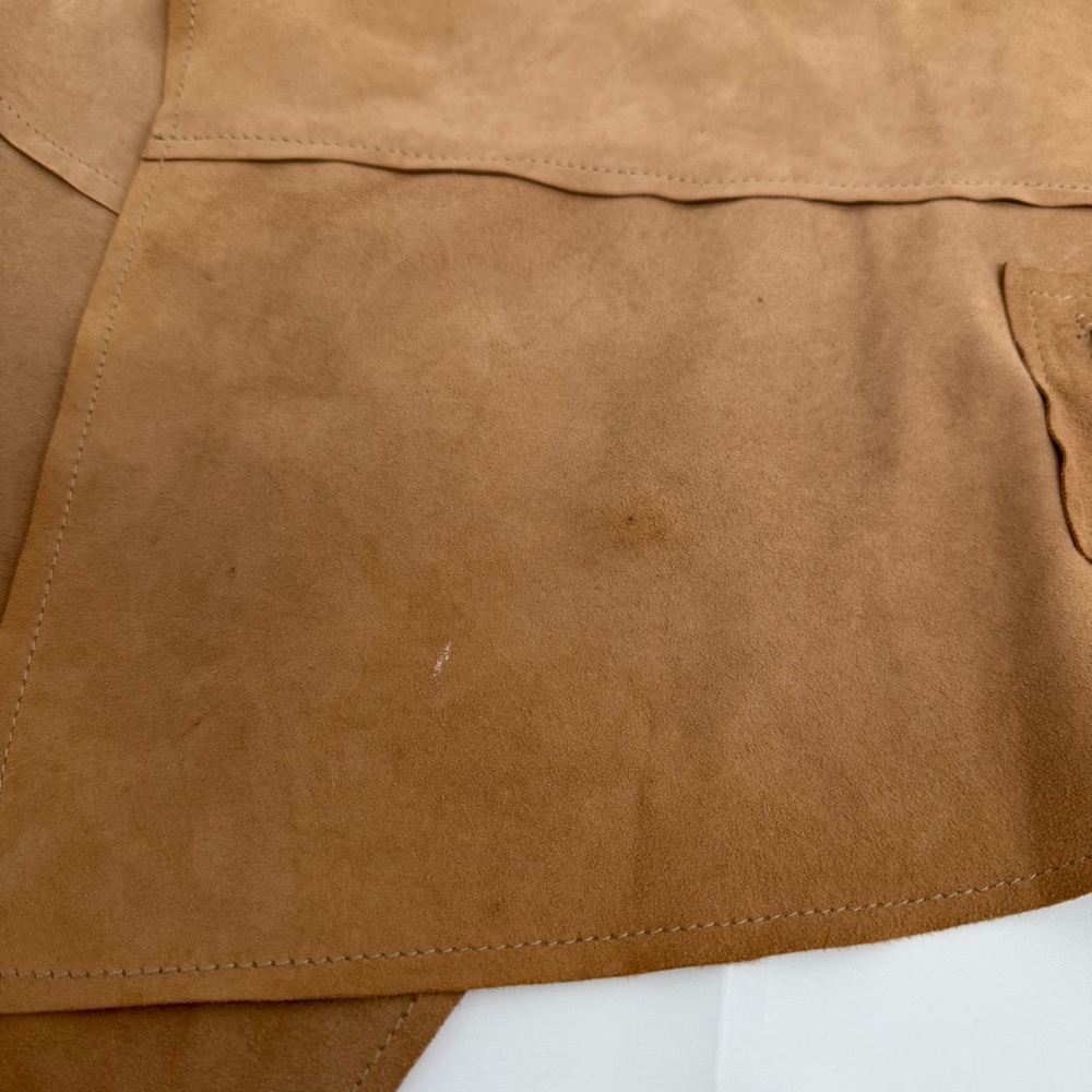 Sundance Jacket Womens Size 6 Tan Suede Waterfall Drape Open Front Lightweight - Picture 10 of 14